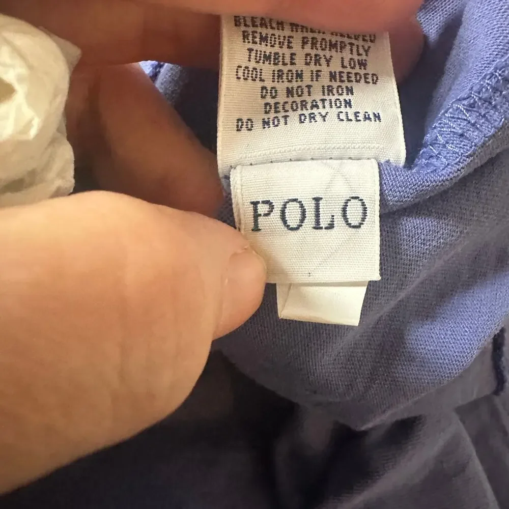 Polo Ralph Lauren T-Shirt Blue Classic Fit Pocket Lime Green Pony Mens Size M
